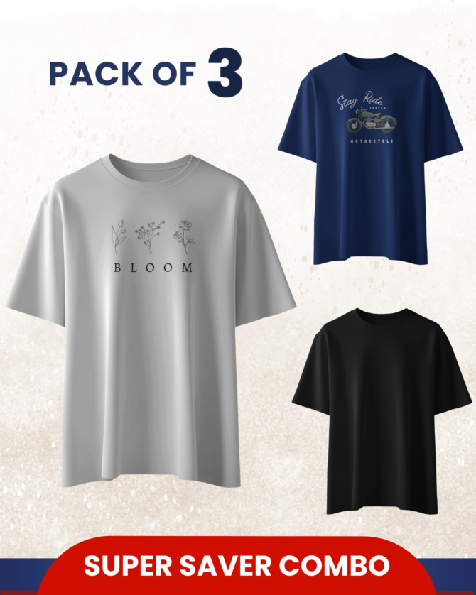 Casual T-shirt Bloom Pack of 3