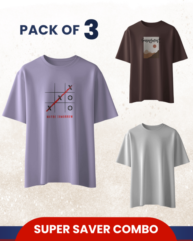 Casual T-shirt May be tomorrow Pack of 3