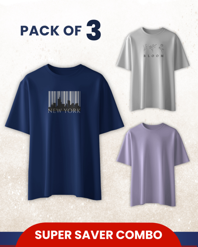 Casual T-shirt New York Pack of 3