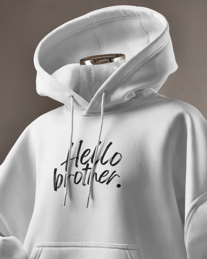 Oversized Hello brother Hoodie