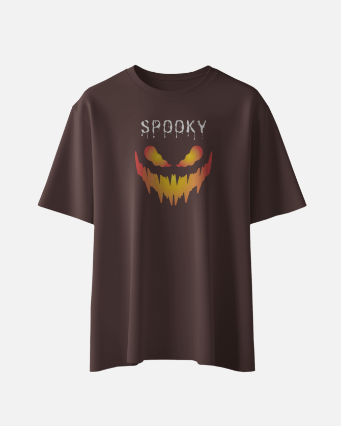 Teerov Casual Regular Spooky Typography T-Shirt | Casual Cotton Graphic Design