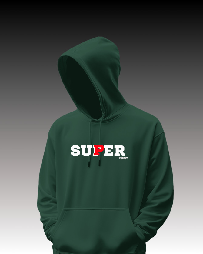 Teerov Luxe Oversized Hoodie | SUPER Green - Unisex Graphic Edition