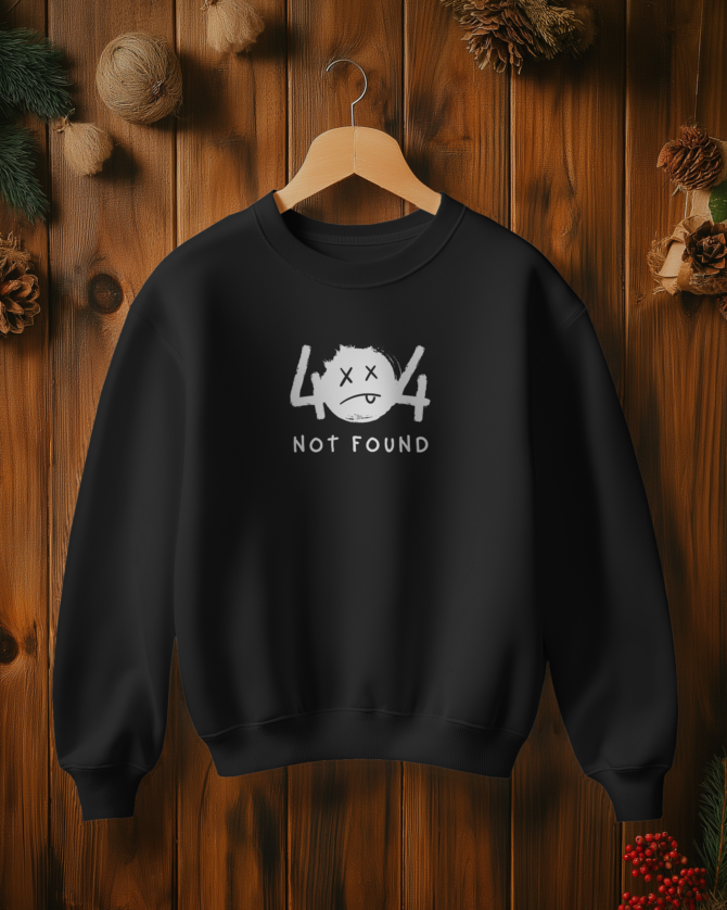 Teerov Luxe Unisex Cotton Graphic Sweatshirt | 404 Not Found