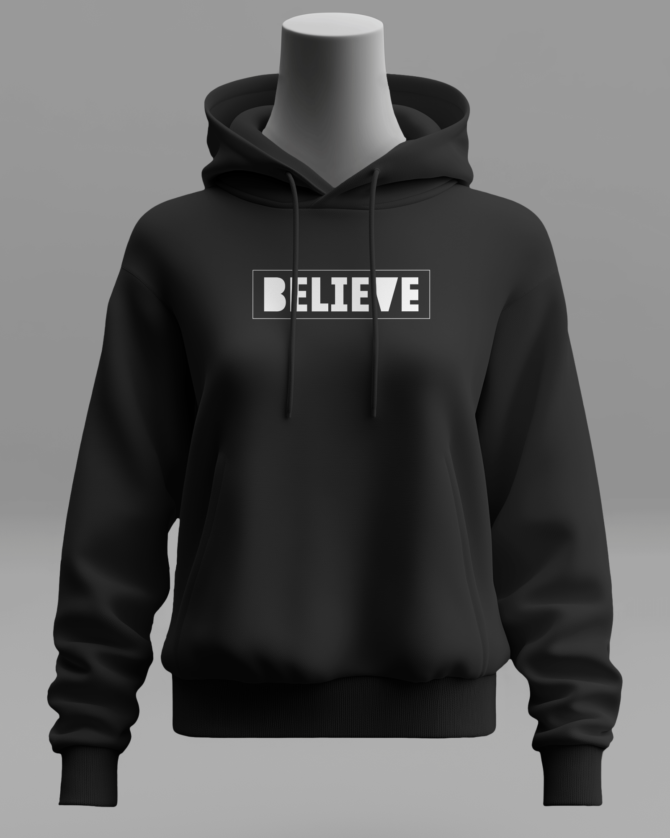 Teerov Casual Style Believe Hoodie – Unisex Fit