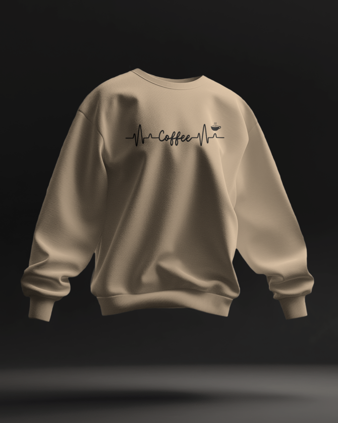 Teerov Luxe  Unisex Cotton Graphic Sweatshirt | Coffee