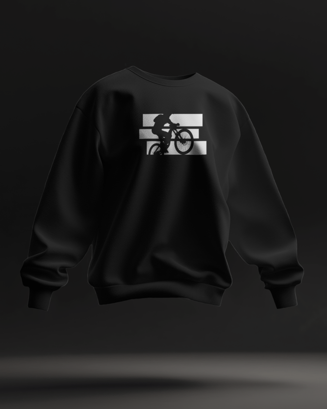 Teerov Luxe Unisex Cotton Graphic Sweatshirt | Flying Cycle