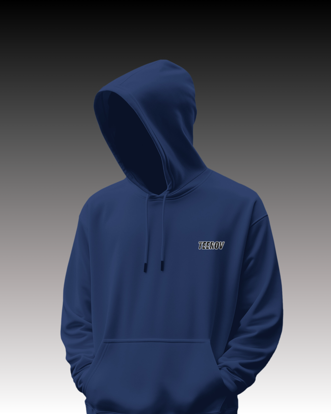 Oversized Rock On Blue Hoodie