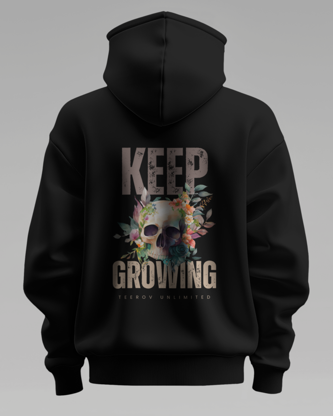 Teerov Premium Keep Growing Graphic Hoodie – Unisex Fit