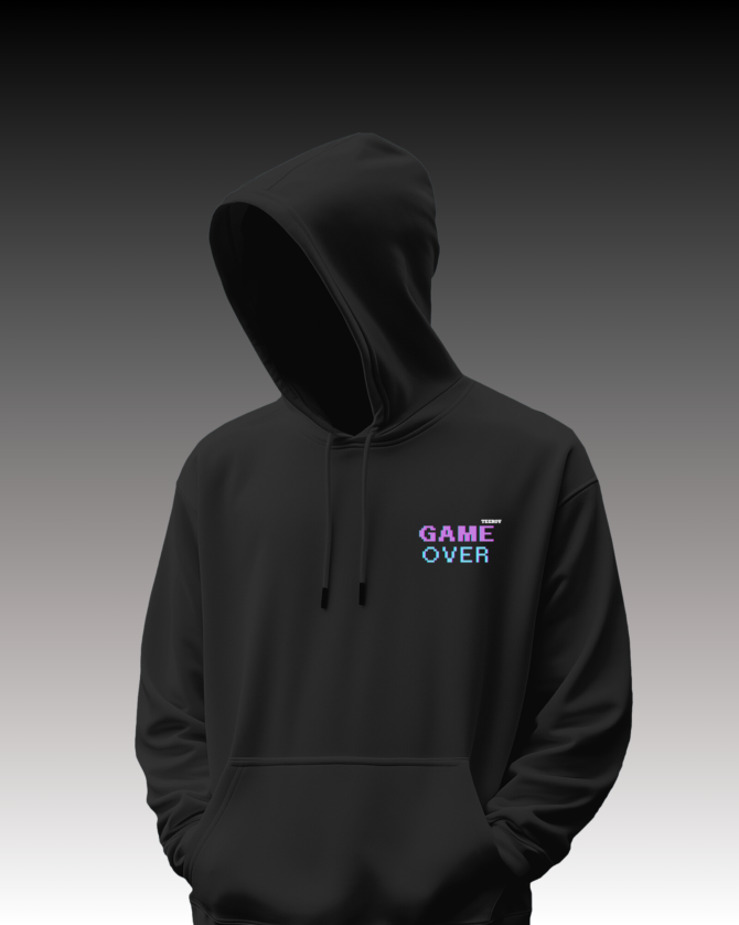 Teerov Luxe Oversized Hoodie | Game Over - Unisex Graphic Edition