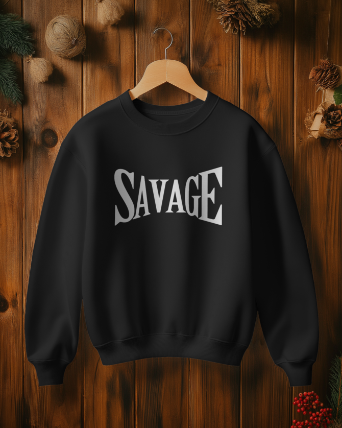 Teerov Luxe Unisex Cotton Graphic Sweatshirt | Savage