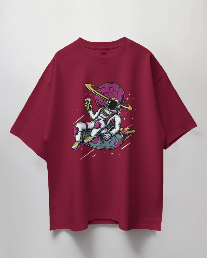 Teerov Luxe Oversized Lets Chill Typography T-Shirt | Unisex Graphic Cotton Tee