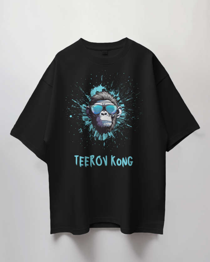 Teerov Luxe Oversized Monk Typography T-Shirt | Unisex Graphic Cotton Tee