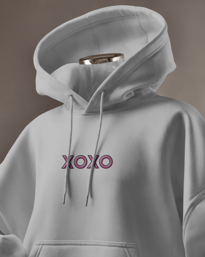 Teerov Luxe Oversized Hoodie | XOXO - Unisex Graphic Edition