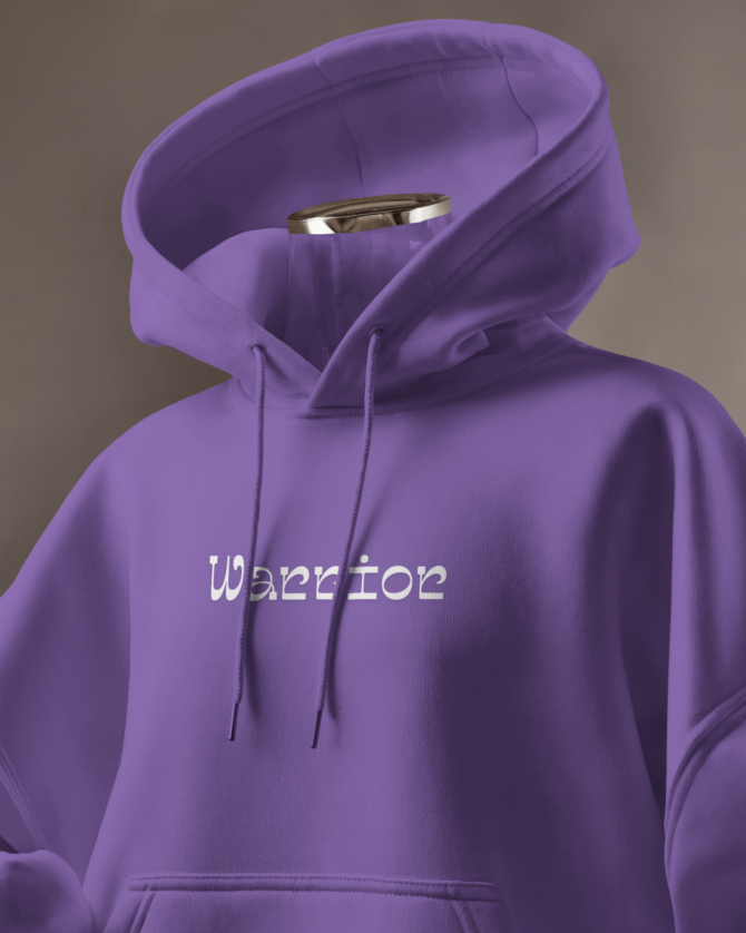 Teerov Luxe Oversized Hoodie | Warrior  - Unisex Graphic Edition