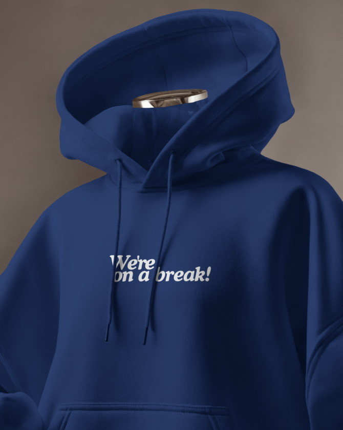 Teerov Luxe Oversized Hoodie |  We are on Break - Unisex Graphic Edition
