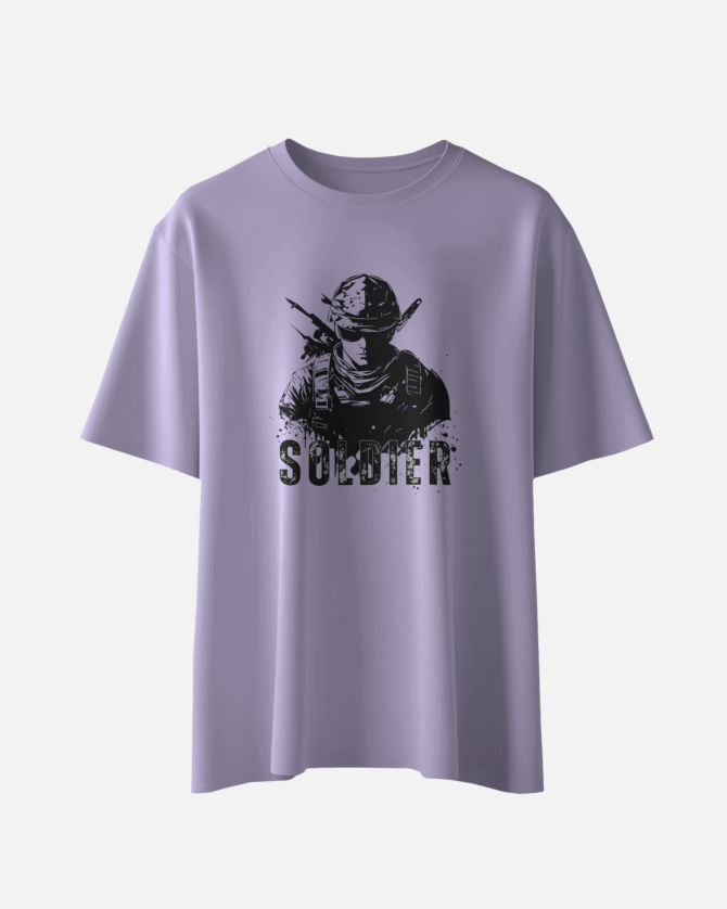 Teerov Soldier Typography T-Shirt | Unisex Graphic Design in Premium Cotton