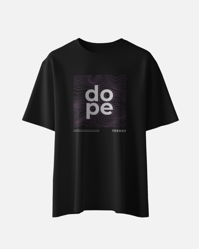 Teerov Regular Fit DOPE T-Shirt | Bold Typography in Premium Cotton