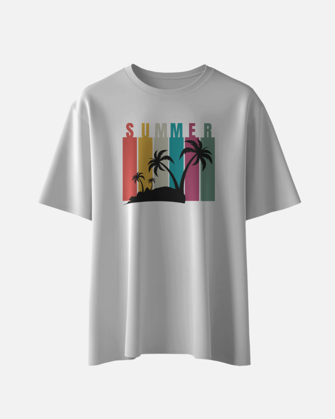 Teerov Regular Fit Summer Typography T-Shirt | Unisex Graphic Casual Cotton Design